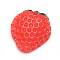 Resin Decoden Cabochons, Strawberry, Red, 18.5x15x9mm