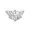 Non-Tarnish 201 Stainless Steel Pendants, Moth Charms, Stainless Steel Color, 30x17mm