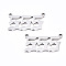 Non-Tarnish 201 Stainless Steel Pendant Links, Laser Cut, Stainless Steel Color, Num.5, 12x22x1mm, Hole: 1.4mm