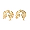 Brass Bead Caps, Flower, Real 24K Gold Plated, 13x16mm, Hole: 1mm