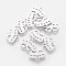 Non-Tarnish 201 Stainless Steel Charms, Mardi Gras Charms, Drama Mask, Stainless Steel Color, 10x13x1mm, Hole: 1.5mm