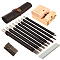 Tungsten Steel Stone Carving Kit, Engraving Carve Cutting Blade Chisel Tool Set, for Stone Seal Graver, Mixed Color, Rull Pen Bag: 27x21x1cm
