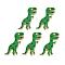 Alloy Enamel Pendants, Cadmium Free & Lead Free, Dinosaur, Light Gold, Green, 29x21x2mm, Hole: 1.2mm