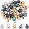 UNICRAFTALE 40pcs 5 Colors Round Stainless Steel Charms Textured Ball Pendants Metal Pendant for DIY Necklace Bracelet Jewelry Making 1.8mm Hole