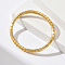 Stainless Steel Bangles, Real 18K Gold Plated, Inner Diameter: 2-3/8 inch(6cm)