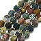 Natural Ocean Jasper Beads Strands, Octagonal, 9~10.5x9~10.5x7.5~8.5mm, Hole: 1mm, about 36~40pcs/strand, 15.35~15.55 inch(39~39.5cm)