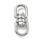 304 Stainless Steel Double Eye Swivel Clasps, Swivel Snap Hook & Rock Climbing Carabiners, Key Clasps, Stainless Steel Color, 41x16x9mm