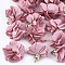 Cloth Pendants, with CCB Plastic, 6-Petal, Flower, Golden, Flamingo, 26~27x17~28mm, Hole: 1.6mm