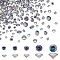 5 Style Cubic Zirconia Pointed Back Cabochons, Grade A, Faceted, Diamond, Colorful, 1.5~3x1~2mm, 400pcs/box