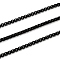 Spray Painted Brass Box Chains, Venetian Chains, with Spool, Unwelded, Black, 2x2.5x2.5mm