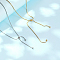 Stainless Steel Snake Chains Lariat Necklaces, Golden, 25.20 inch(64cm)