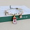 Cute Cartoon Alloy Enamel Multi-strand Charm Bracelets, Adjustable Wax Cord Handmade Porcelain Beads Jewlery for Girls, Bottle, 5-7/8 inch(15cm)