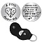 201 Stainless Steel Commemorative Coins, Pocket Hug Coin, Inspirational Quote Coin, Decision Maker, Flat Round, Stainless Steel Color, with PU Leather Guitar Clip, Heart, 30x2mm