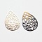 Black Lip Shell Pendants, teardrop, 32x23x2mm, Hole: 3x2mm