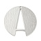 Rack Plating Brass Pendants, Cadmium Free & Nickel Free & Lead Free, Flat Round, Platinum, 24x25x0.8mm, Hole: 1mm