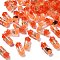 Luminous Epoxy Resin Pendants, Wishing Bottle, with Shell, Glow in the Dark, Orange Red, 20~24.5x10~10.5mm, Hole: 2mm
