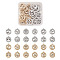 2 Sets 2 Colors Zinc Alloy Jewelry Pendant Accessories, Flat Round with Twelve Constellations, Platinum & Light Gold, Mixed Color, 20x20mm, Hole: 2mm, 12 constellations, 1pc/constellation, 12pcs/set, 1set/color