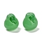 Handmade Lampwork Beads, Pear, Green, 11.5-12x12-13mm, Hole: 1.4mm