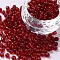 6/0 Glass Seed Beads, Silver Lined Round Hole, Round, Dark Red, 4mm, Hole: 1.5mm, about 6639 pcs/pound