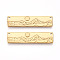 304 Stainless Steel Pendants, Ion Plating(IP), Rectangle with Mountain Charm, Real 18K Gold Plated, 10x40x2mm, Hole: 1.2~1.4mm