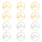 UNICRAFTALE 12pcs 2 Colors Mountain Charms Flat Round with Mountain Dangle Pendants 27.5x26mm Stainless Steel Pendants Hypoallergenic Hollow Charms for Outdoor Lovers Hikers Skiers Climbers