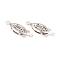 Tarnish Resistant 304 Stainless Steel Box Clasps, Horse Eye, Stainless Steel Color, 7x21x4mm, Hole: 1mm