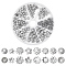 PH PandaHall 240pcs 304 Stainless Steel Bead Caps, 8 Styles Flower Bead Caps Round Flower Cup Shape Bead Loose Spacer Beads Caps for Earring Bracelet Necklace DIY Crafts Jewelry Making