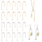 20Pcs 2 Colors Rack Plating Brass Pendants, Long-Lasting Plated, Cadmium Free & Lead Free, Staff Charms, Platinum & Golden, 37.5x14.5x1.5mm, Hole: 1.5mm and 1.2mm, 10pcs/color