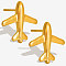 304 Stainless Steel Cartoon Airplane Stud Earrings, Unique Design Fashion, Golden, 15x14mm