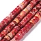 Natural Imperial Jasper Beads Strands, Dyed, Column, FireBrick, 6~6.5x3~3.5mm, Hole: 1.2mm, about 115pcs/strand, 15.35 inch~15.74 inch(39~40cm)