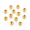 ABS Plastic Beads, Round, Golden Plated, 6x5.5mm, Hole: 1.6mm, about 4200pcs/500g