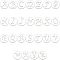 26Pcs 26 Style 
Natural Freshwater Shell Charms, Flat Round with Hollow Out Letter, Random Mixed Letters, 14.5x1.5mm, Hole: 0.9mm, 1pc/style