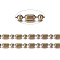 Brass Ball Chains, Ball-Bar Style, Round and Oval, Long-Lasting Plated, Soldered, with Spool, Cadmium Free & Nickel Free & Lead Free, Antique Bronze, 1.8x1mm and 1mm, about 301.83 Feet(92m)/roll