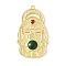 Elephant Brass Resin Pendants, Rack Plating, Long-Lasting Plated, Lead Free & Cadmium Free, Real 18K Gold Plated, 32.5x18.5x3mm, Hole: 1.2mm