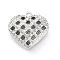 Brass Hollow Out Pendants, Cadmium Free & Nickel Free & Lead Free, Heart Charm, Real Platinum Plated, 25.5x25.5x11.5mm, Hole: 2mm