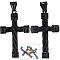 Beebeecraft 1 Box 2Pcs Black Pendant Charm Cross 316 Surgical Stainless Steel with Snap on Bails Small Vintage Crosses Necklace Pendants for Jewelry Making Charms Necklaces Supplies DIY Crafts