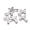 Tarnish Resistant 304 Stainless Steel Pendants, Cross, Stainless Steel Color, 16x12x0.8mm, Hole: 1.5mm