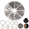 1212pcs 8 Styles 304 Stainless Steel Jump Rings, Open Jump Rings, for Chainmaille Weaves, Ring, Stainless Steel Color, 4~20x0.5~2mm