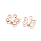 304 Stainless Steel Charms, Butterfly, Rose Gold, 9x10x1mm, Hole: 1.4mm