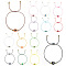 14Pcs 14 Colors Bohemian Style Resin Evil Eye Bead Braided Bracelets, Adjustable Nylon Cord Braided Bracelets for Women, Mixed Color, Inner Diameter: 11 inch(28cm)