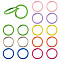 16Pcs 8 Colors Spray Painted Alloy Spring Gate Rings, Round Ring, Mixed Color, 6 Gauge, 39.5x4mm, Inner Diameter: 31mm, 2pcs/color