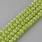 Synthetic Crackle Quartz Beads Strands, Round, Dyed, Yellow Green, 8mm, Hole: 1mm, about 49~50pcs/strand, 37cm