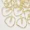 Alloy Pendants, Human, Light Gold, 42x35x4.5mm, Hole: 1.8mm