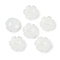 Transparent Spray Paint Glass Beads, Flower, White, 14x14x5mm, Hole: 1.5mm