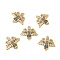 Brass Micro Pave Colorful Cubic Zirconia Connector Charms, Angel Links, Real 18K Gold Plated, Cadmium Free & Nickel Free & Lead Free, 22x19.5x3mm, Hole: 1mm