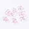 Pink Color Transparent Acrylic Baby Pacifier Pendants, 20x10x10mm, Hole: 5mm
