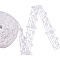 Polyester Grosgrain Ribbon, Musical Note Pattern, White, 1-1/8