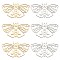 SUNNYCLUE 1 Box 12Pcs Moth Charm Moth Charms Bulk Stainless Steel Hollow Charm Moon Phase Lucky Energe Charm Lunar Butterfly Charm for Jewelry Making Charms Women DIY Craft Bracelet Necklace Earrings