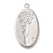 Brass Micro Pave Cubic Zirconia Pendants, Cadmium Free & Nickel Free & Lead Free, Birthday Flower Charms, August Gladiolus, 26x14x1mm, Hole: 1.2mm