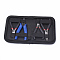 45# Carbon Steel Jewelry Plier Sets, including Wire Cutter Plier, Round Nose Plier, Side Cutting Plier and Crimping Plier, Black, 16x11.5x3cm, 4pcs/set